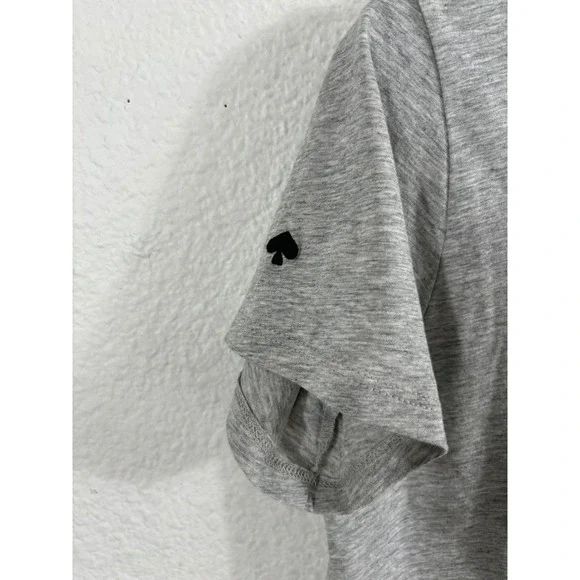 Kate Spade Gray Short Sleeve Tee with Tiger Patch - Picture 5 of 10
